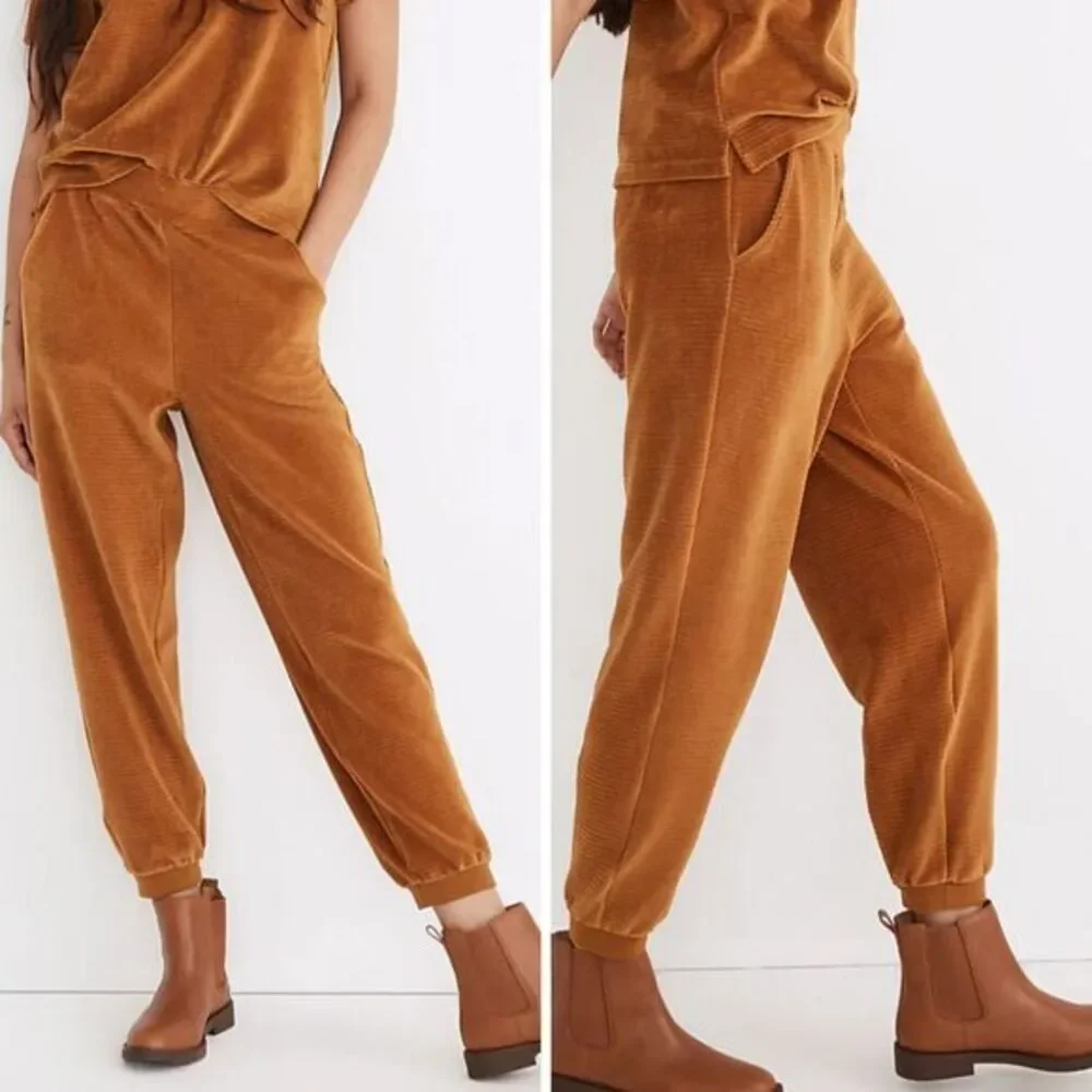 NEW Madewell Velour‎ Corduroy Relaxed Sweatpants, XS